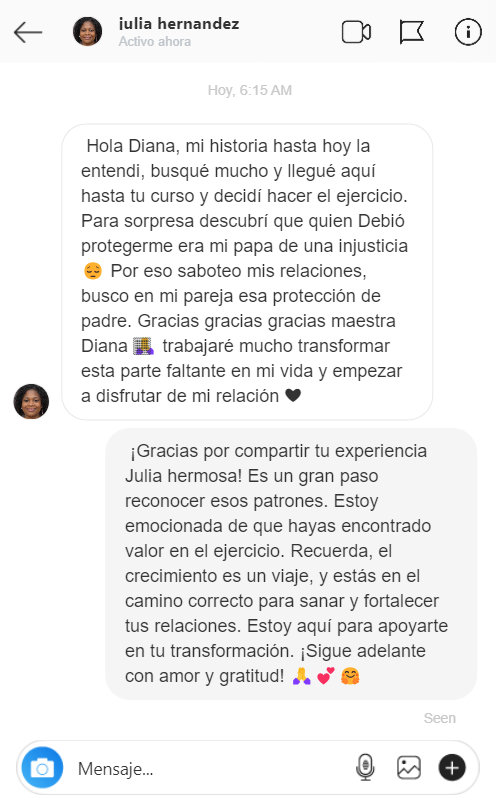 Testimonio Instagram 2