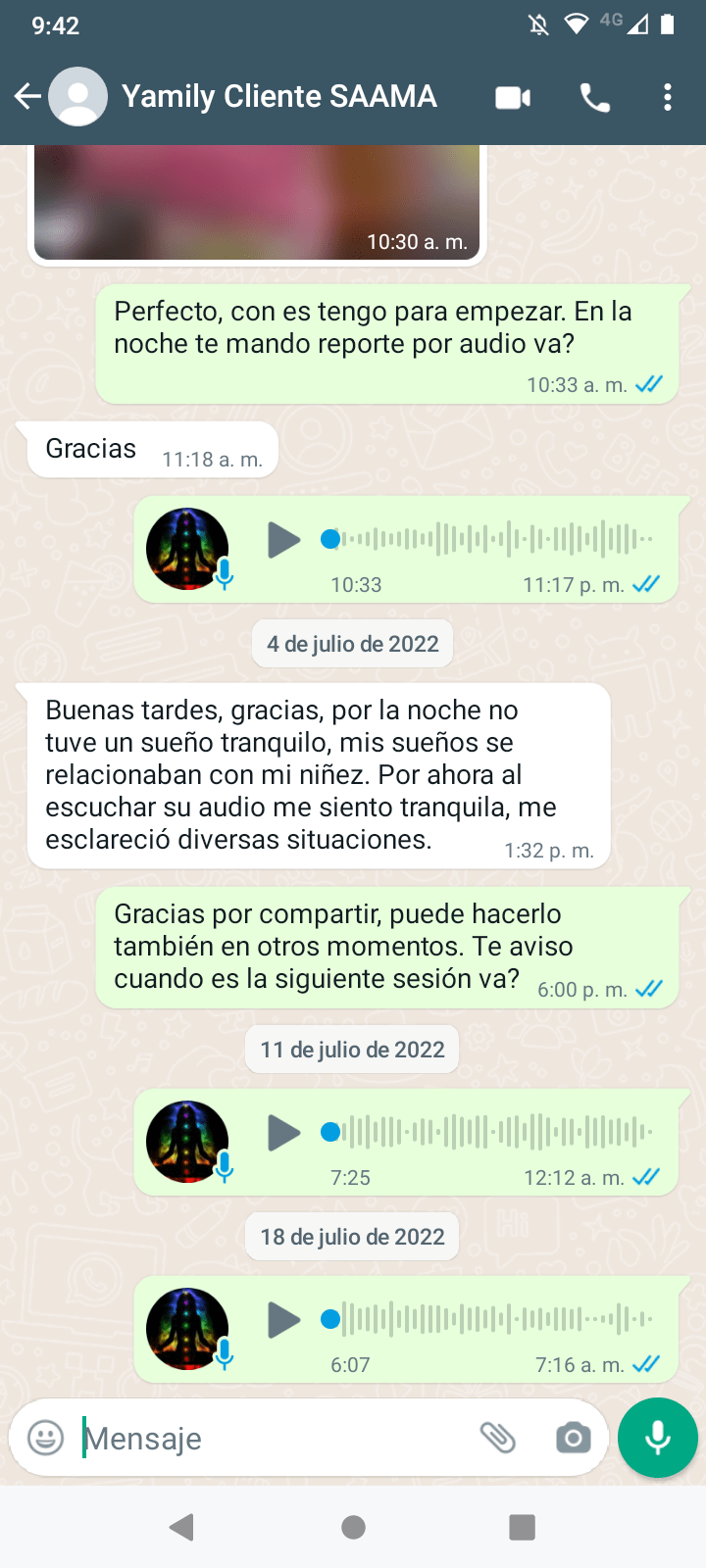 Testimonios Terapia Saama Desarrollo Humano