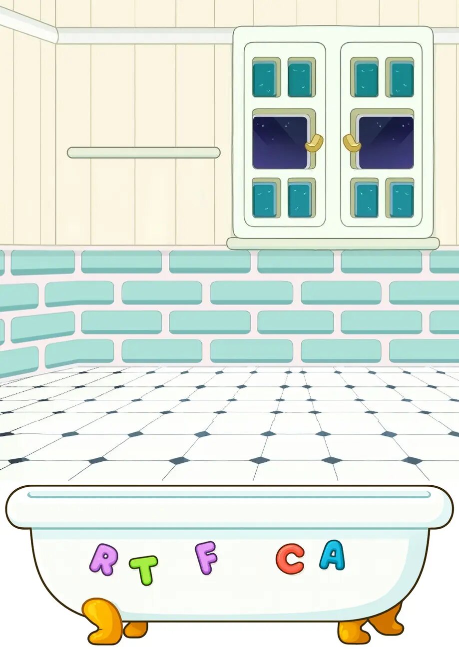 Escenario de baño para juego interactivo