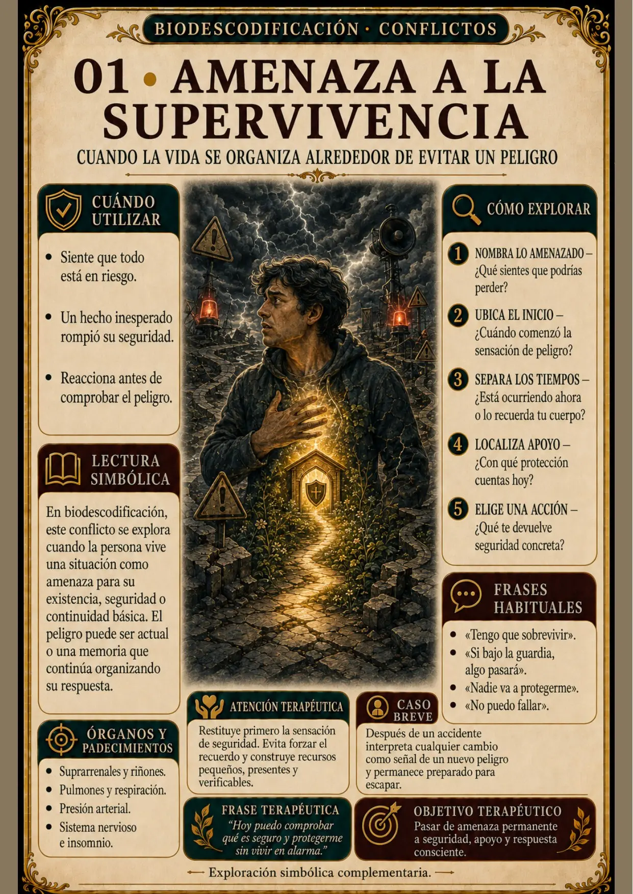 Ficha interior sobre amenaza a la supervivencia