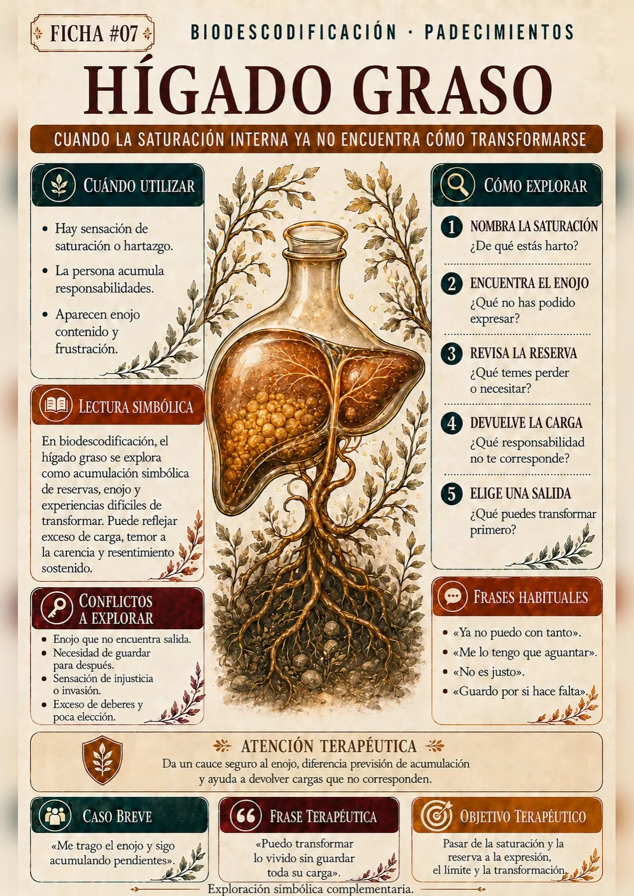 Ficha interior sobre hígado graso