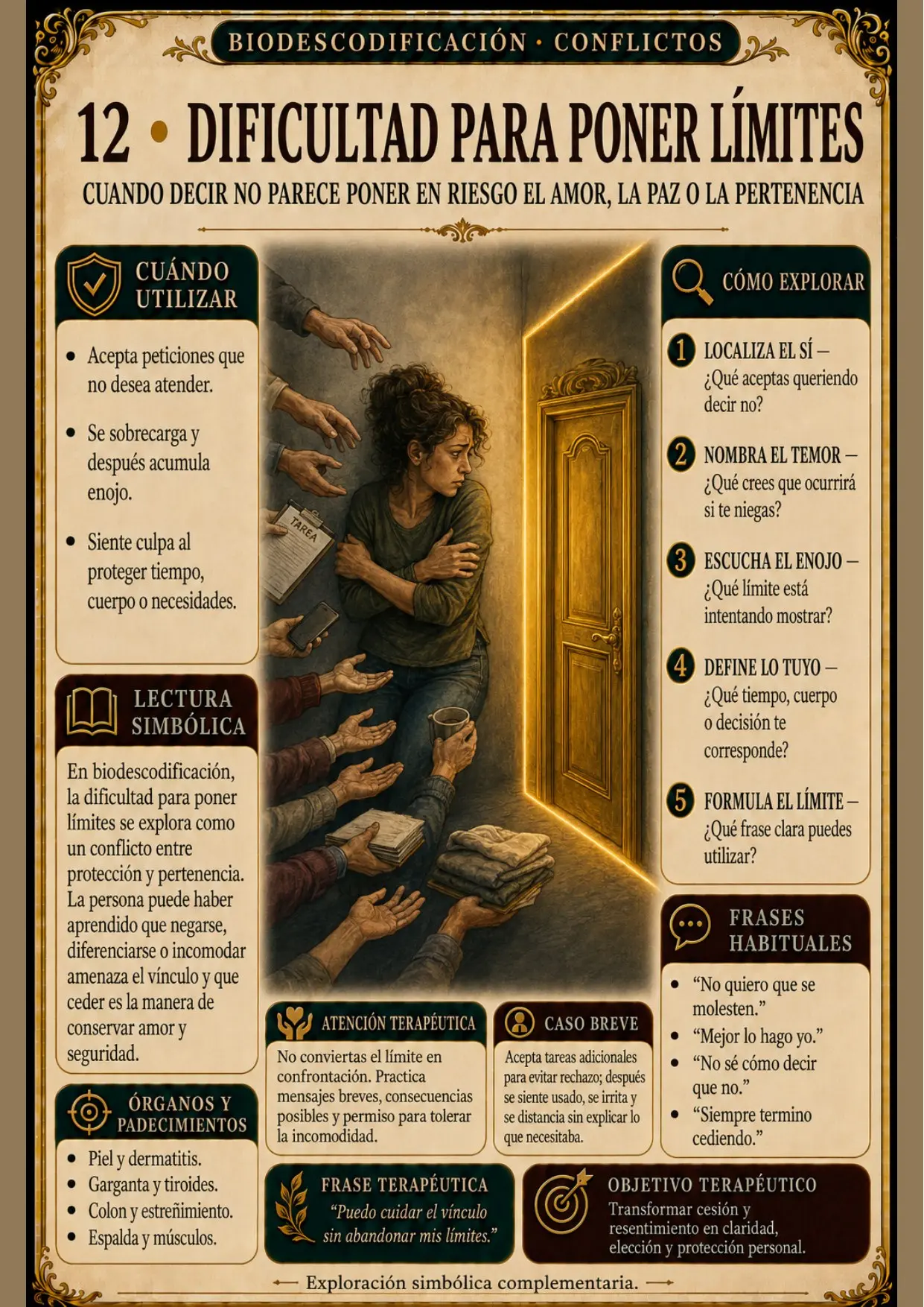 Ficha interior sobre dificultad para poner límites
