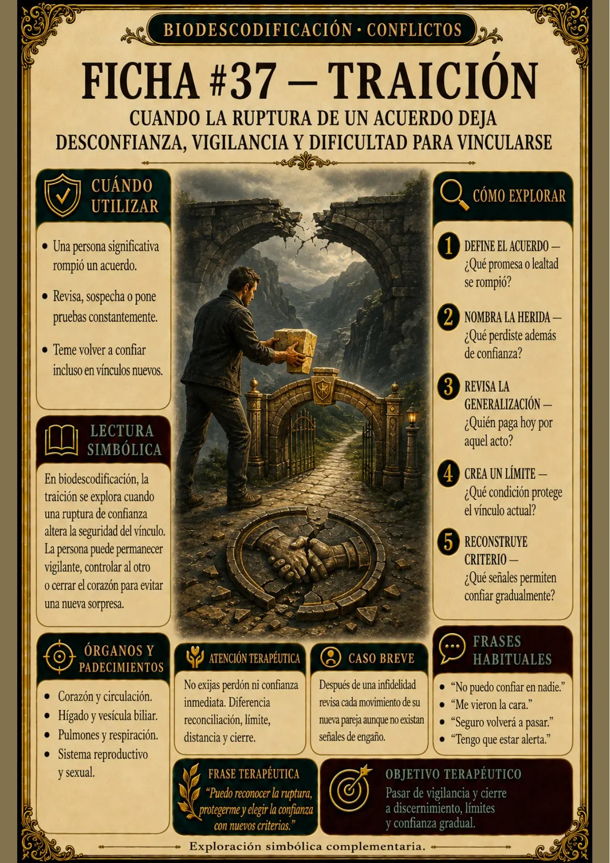 Ficha interior sobre traición