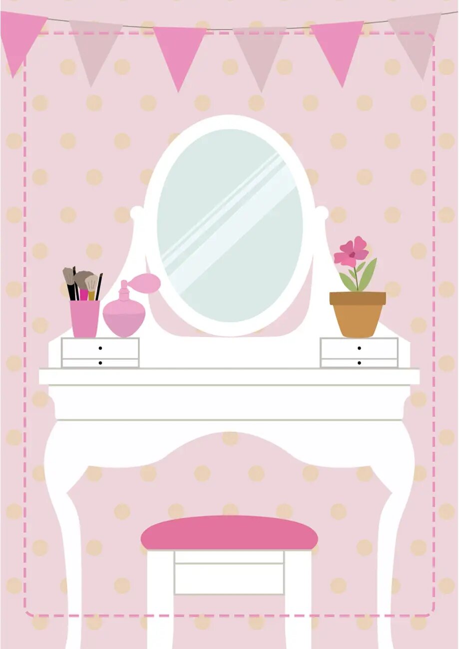 Tocador para juego de moda y maquillaje