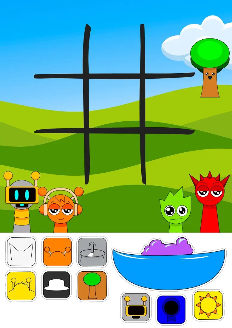 Muestra real de juego creativo imprimible