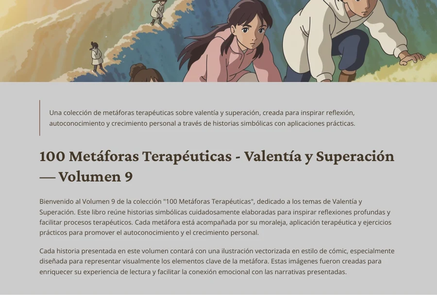 Portada real del volumen de Valentía y superación