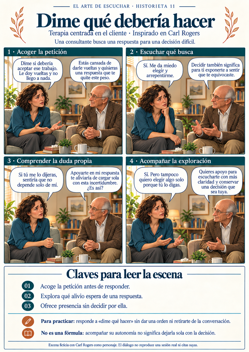 Página real de la historieta Dime qué debería hacer