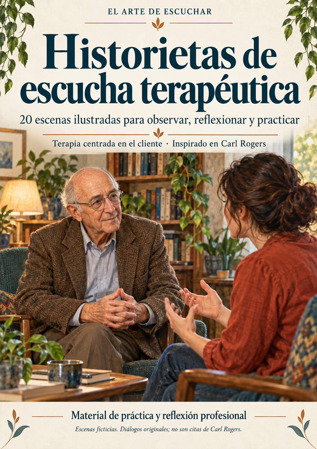 Portada de Historietas de escucha terapéutica: 20 escenas ilustradas