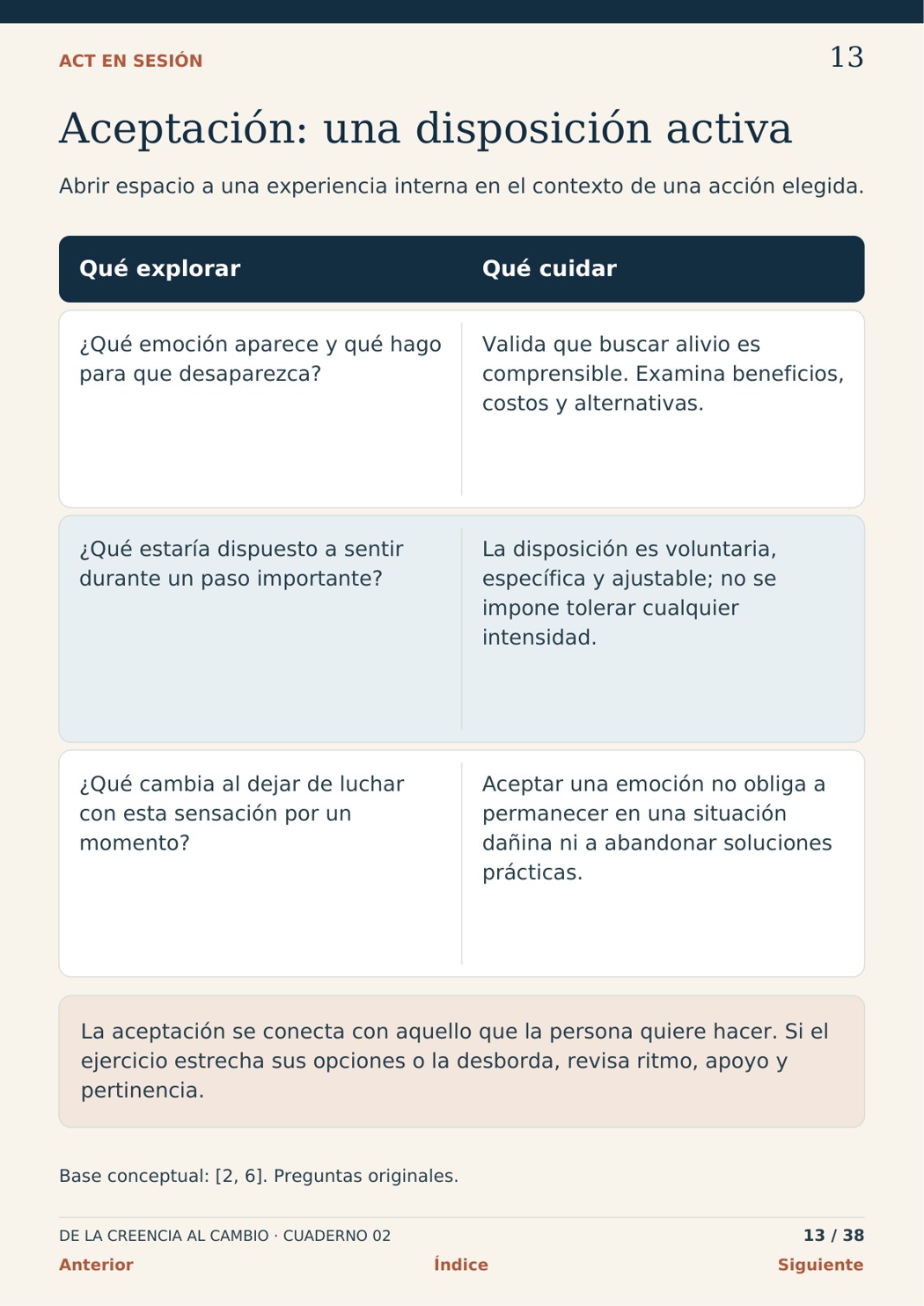 ACT: aceptación
