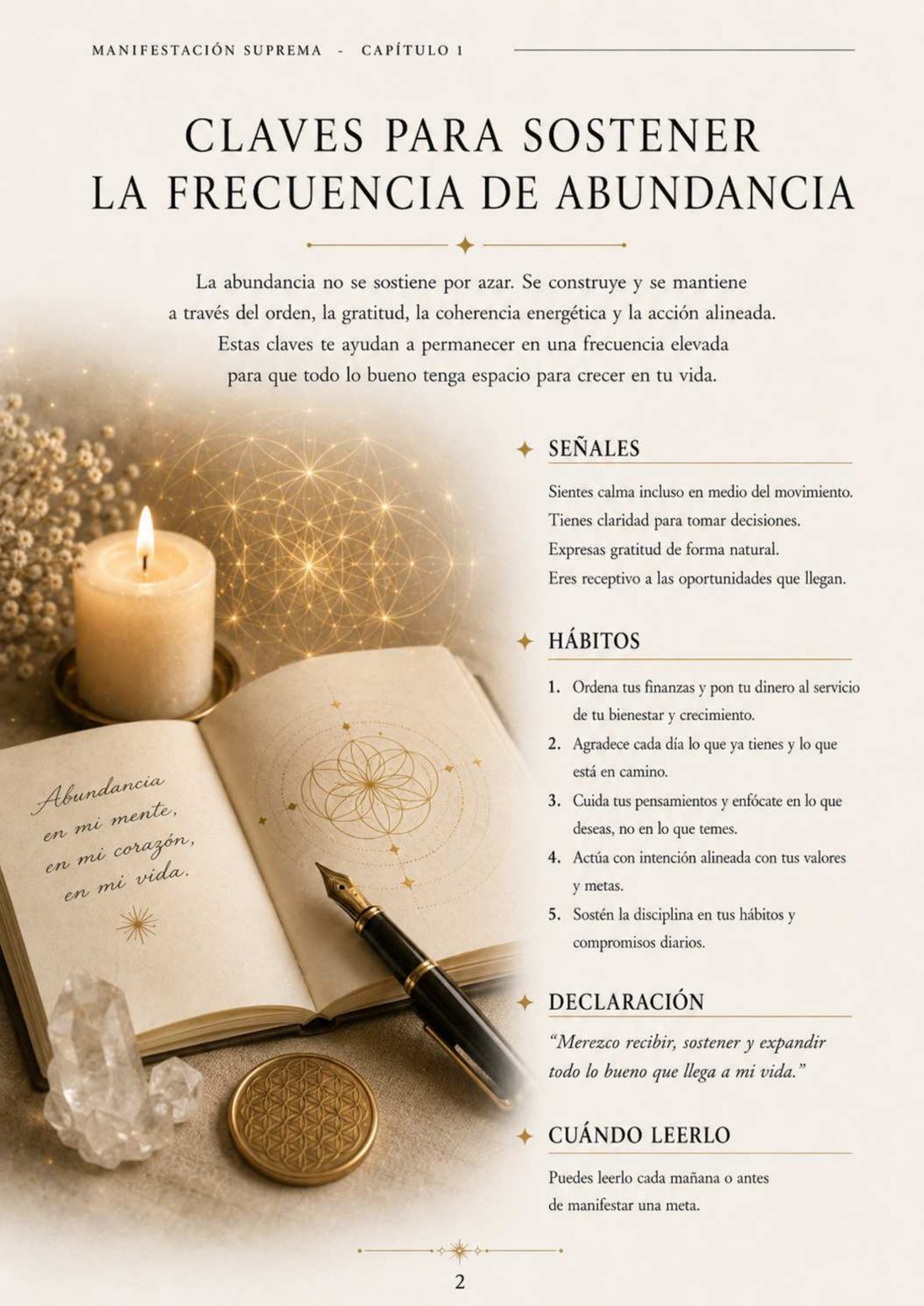 Página ilustrada: Claves para sostener la frecuencia de abundancia
