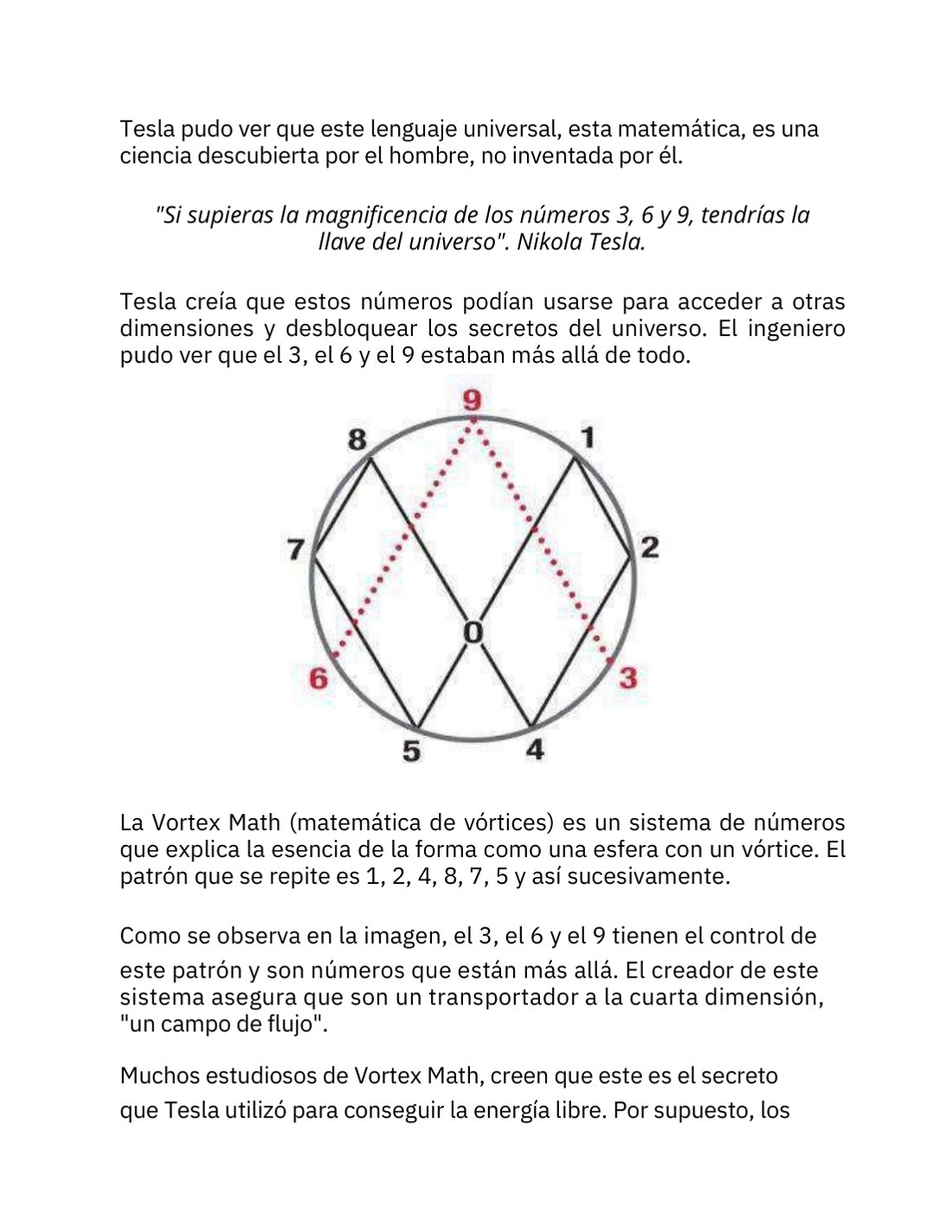 Página real ilustrada: Matemática del vórtice