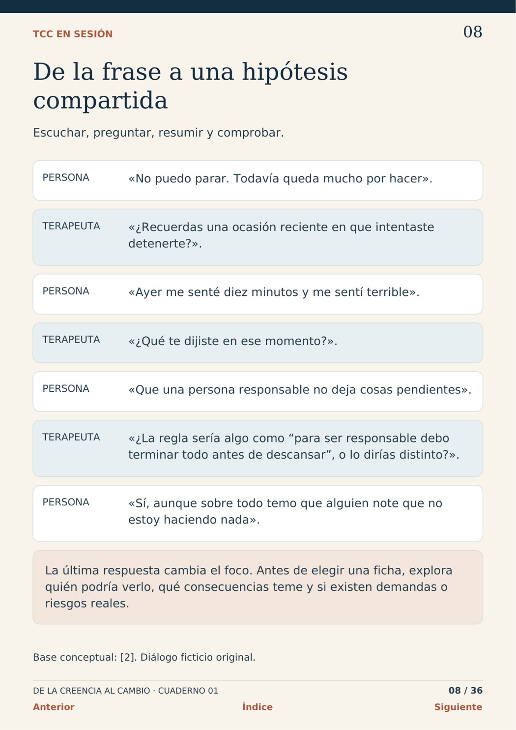 TCC: del relato a una hipótesis