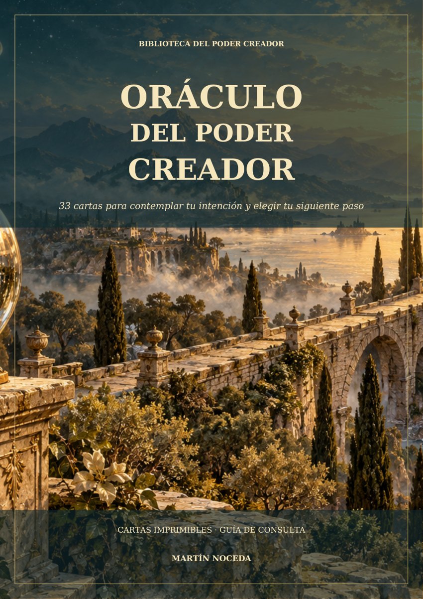Portada real del Oráculo del Poder Creador: 33 Cartas