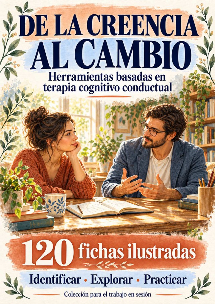 Portada original de De la Creencia al Cambio: 120 fichas ilustradas